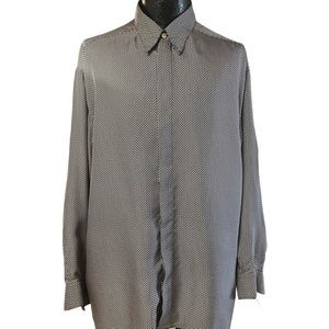 Versace V2 100% Silk Dress Shirt Size X-Large